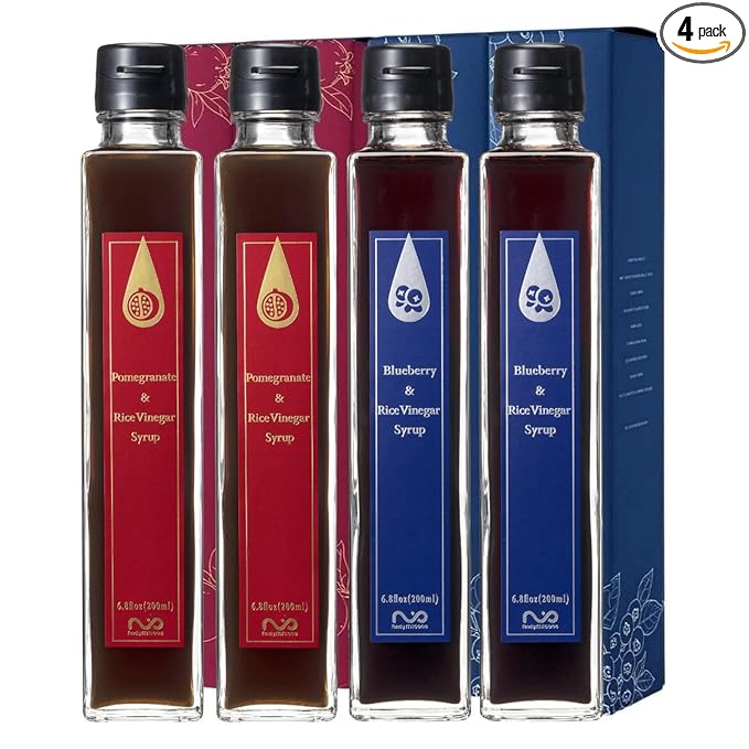 [Micoas] Pomegranate & Rice Vinegar Syrup, Blueberry & Rice Vinegar Syrup, Drinking Vinegar, Shrub