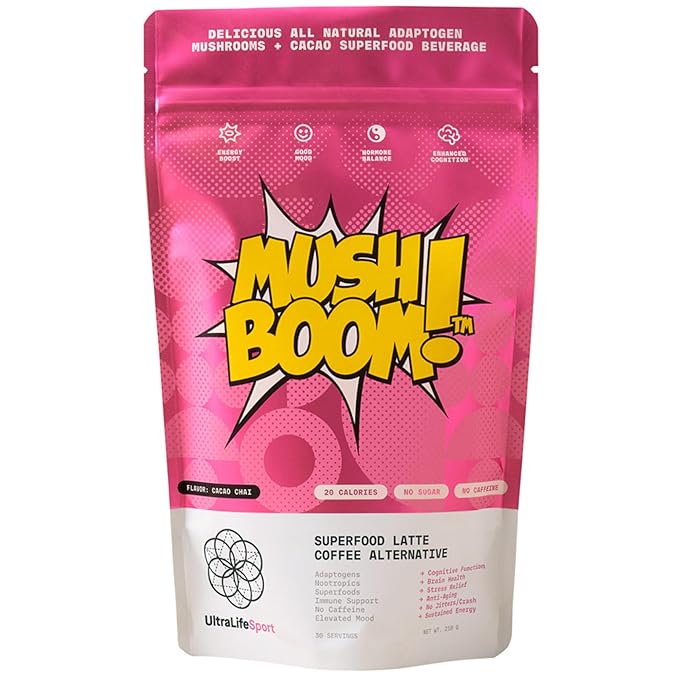 Ultra Life Sport - MushBoom Organic Mushroom Coffee Alternative Drink - 30 Servings 7 Mushroom
