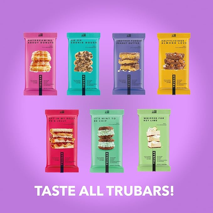 TRUBAR Vegan Protein Bar, Whole Lotta Macchiato, Gluten Free, Plant Based Protein, Dairy Free, Non
