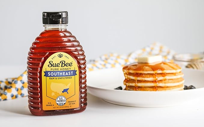 Sue Bee Regional Southeast Honey, Strained, Unfiltered USA Beekeeper-Owned Co-op, 24 oz (Packaging