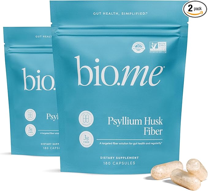 Psyllium Husk Fiber Capsules 2pk - Gluten-Free Fiber Supplement for Women & Men - Psyllium Husk