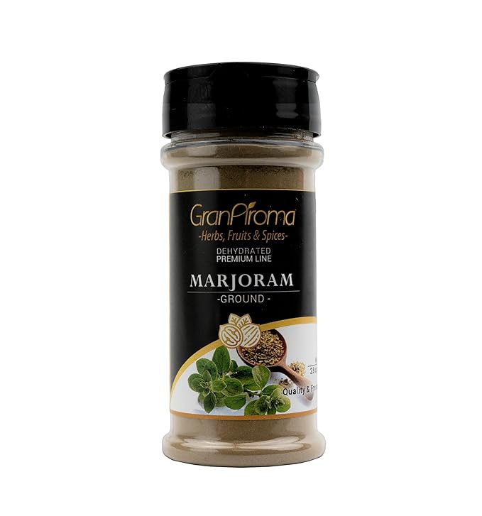 GranAroma Ground Marjoram, French & Italian Cuisine, Savory Seasoning (2.8 Ounce)