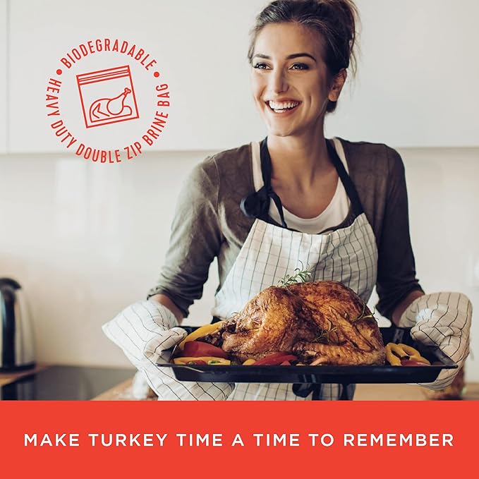 Fire & Flavor Sweet Heat Turkey Brine Kit - Seasonings for Roasting, Grilling, Smoking, and Frying