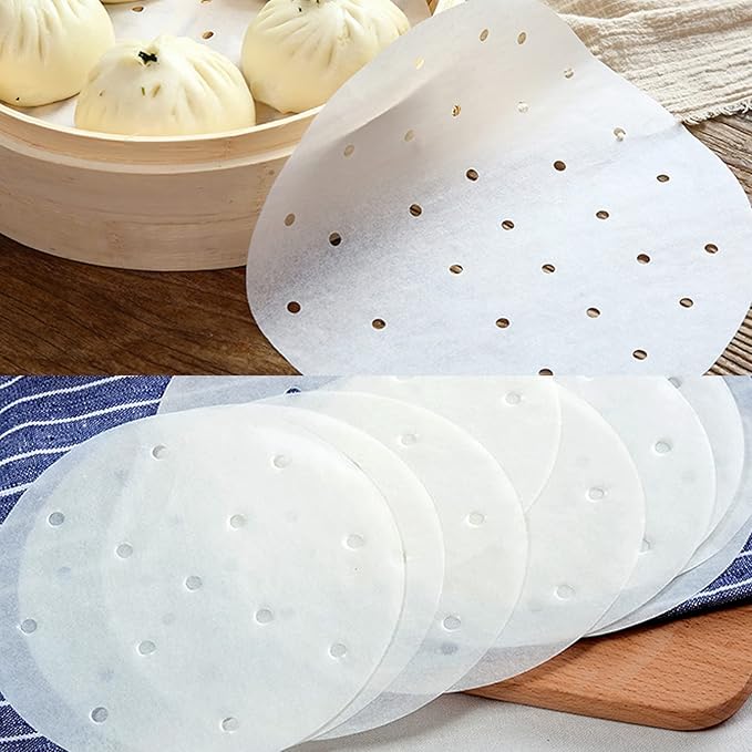 Air Fryer Liners Disposable Parchment Paper, Numola 100 Pcs Airfryer Sheets, 7 Inch White Non-stick