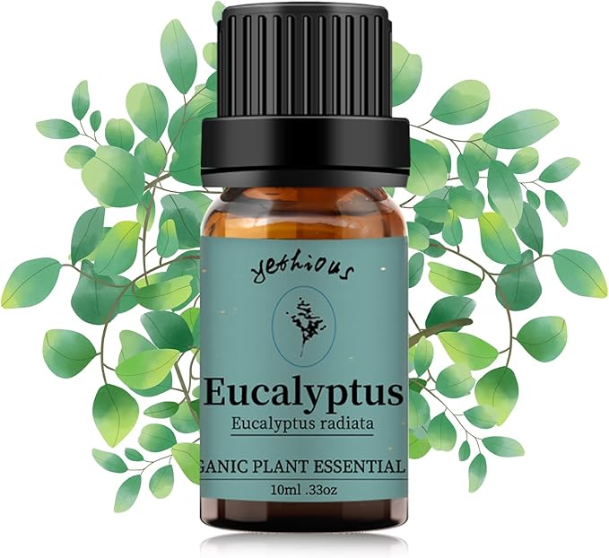 yethious Eucalyptus Essential Oils for Diffuser & Aromatherapy Pure Eucalyptus Oil for Skin, Hair