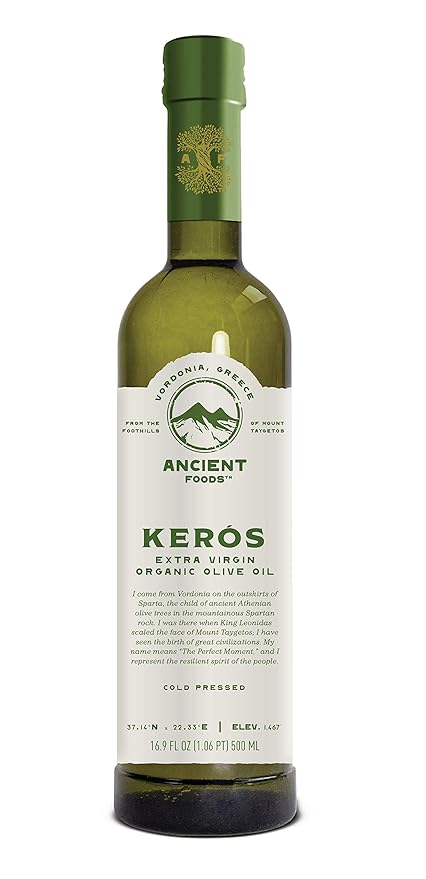 Ancient Foods Keros Greek Organic Extra Virgin Olive Oil ??Fresh, Cold Pressed Olive Oil from