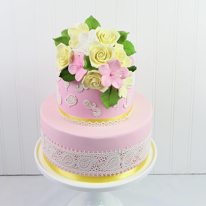 Global Sugar Art Fruit Blossom Sugar Cake Flowers, Yellow, Large, 18 Count by Chef Alan Tetreault