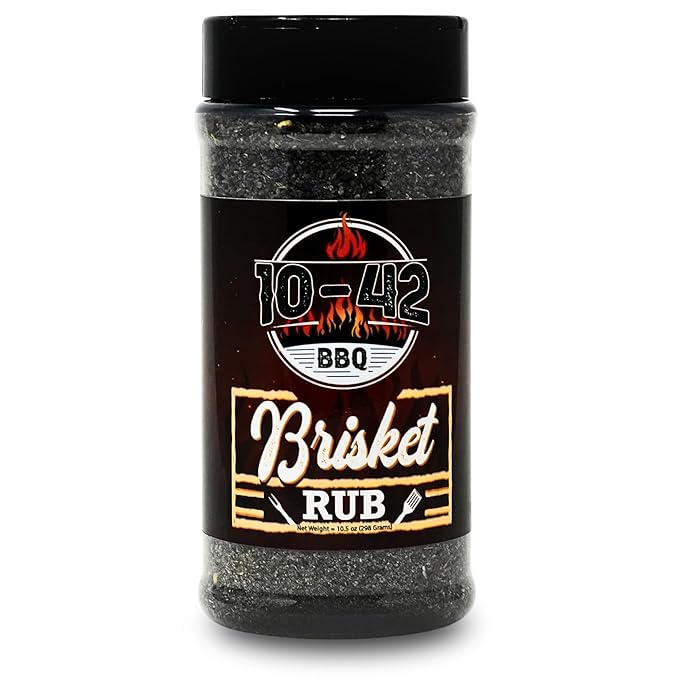 10-42 BBQ Brisket Rub (NO MSG) 10.5 oz - All-Natural Spice Seasoning for Steak, Rib, Meat - Beef