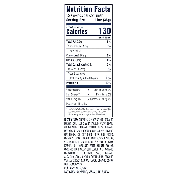 Zbar Protein - Chocolate Chip - Crispy Snack Bars - Made with Organic Oats - Non-GMO - 5g Protein