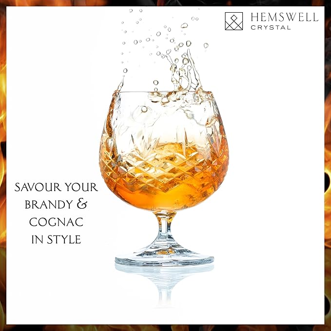 Single Brandy Snifter Cognac Glass - Small Snifter Glasses for Scotch, Brandy or Whisky - Elegant