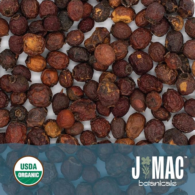 J Mac Botanicals, Organic Dried Hawthorn Berries Whole (16 oz) Hawthorn berry from Eastern Europe