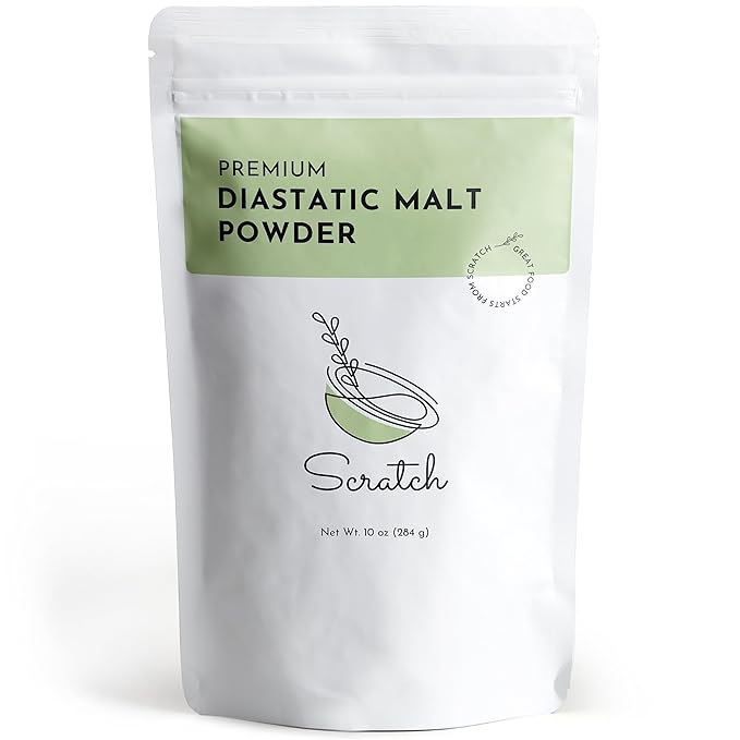 Scratch Diastatic Malt Powder for Baking - (10oz) Dried Barley Malt for Baking Bread - Bread