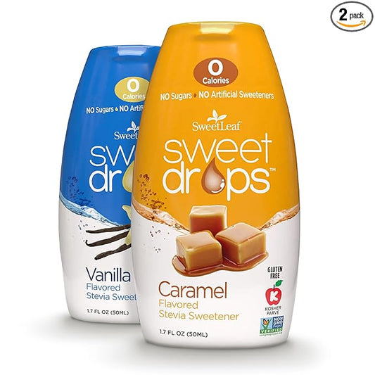 Sweetleaf Sweet Drops Vanilla and Caramel Bundle 1.7 oz Each