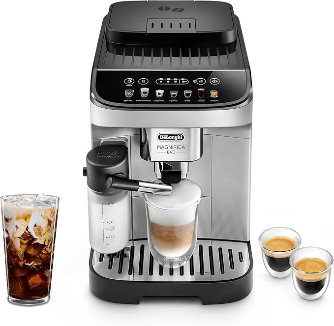 De'Longhi Magnifica Evo Automatic Espresso & Coffee Machine with Auto Milk Frother, Built-in