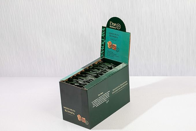 Snacklava Kunafa Mixed Nuts - 6 Pack (3 Pieces per Pack) - No Artificial Ingredients, Colors or