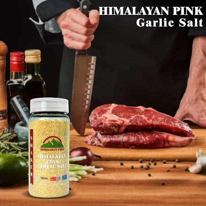 Himalayan Chef Garlic Salt, Plastic Shaker-12.35 Oz