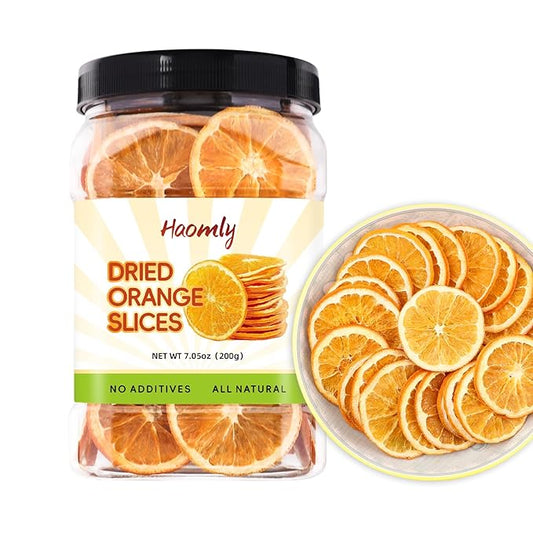 Haomly Dried Orange Slices,7oz(200g), Dehydrated Orange Slices,Natural Dehydrated Oranges For