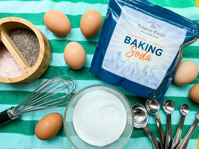 Baking soda (2 Lbs) for cooking, cleaning & More - Gluten Free sodium bicarbonate baking mix w/no