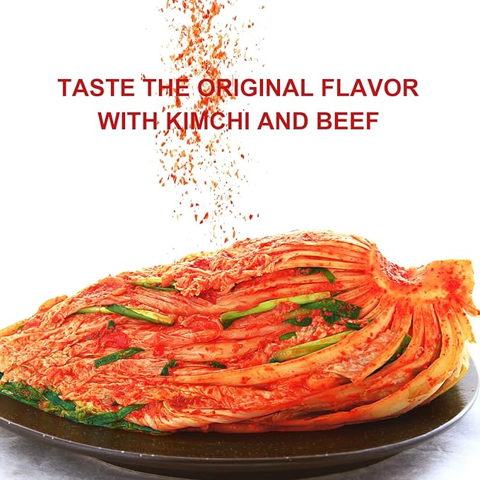 Yimi Kimchi and Beef Seasoning Mix, Spicy Flavor, Finely Ground Powder for Stew, Soup, Noodles