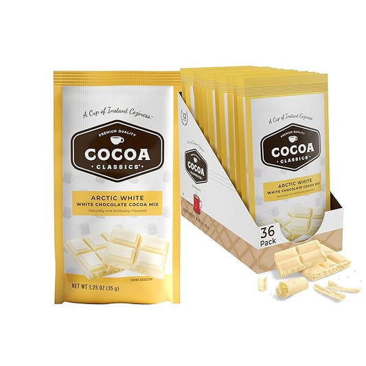 Cocoa Classics Arctic White Cocoa Mix, Hot Chocolate, Made with Nonfat Milk, Just Add Hot Water