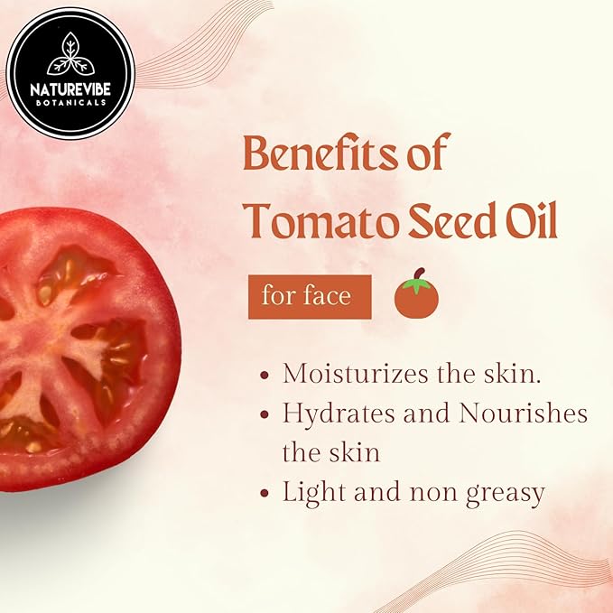Naturevibe Botanicals Tomato Oil 32 Ounces | 100% Pure and Natural | Great for Skin Care and Hair