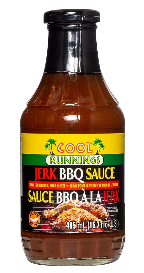 Cool Runnings Jerk BBQ Sauce 465ml - Bold and Smoky Jamaican-Style Barbecue Sauce for Grilling