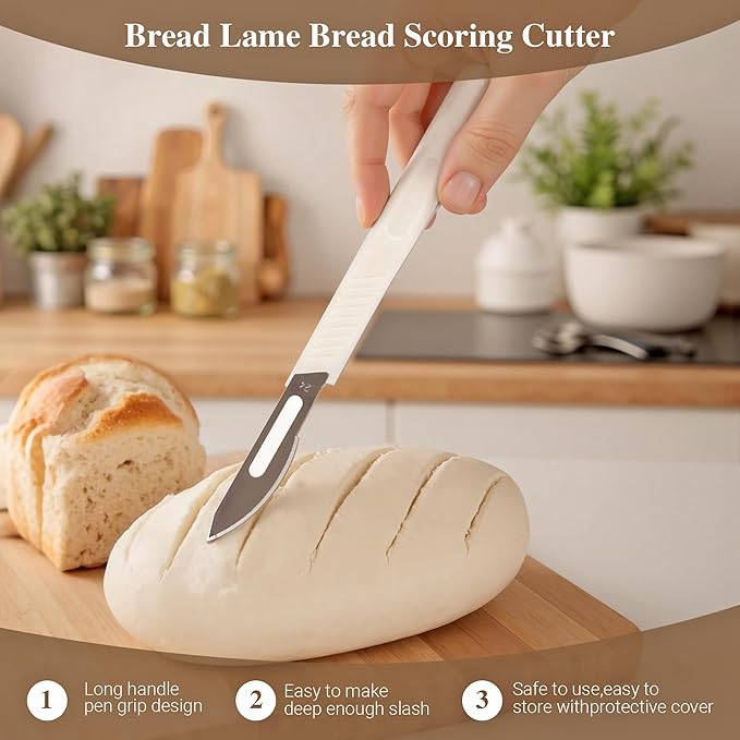 Sourdough Bread Proofing Basket Kit,9" Round and 10" Oval Banneton Basket with Liners &