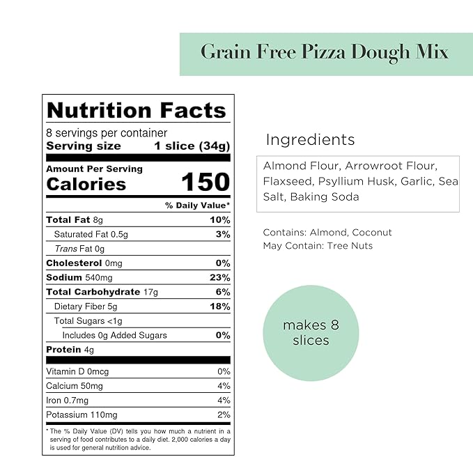 Stellar Eats Grain-Free Pizza Dough Baking Mix | Gluten-Free, Dairy-Free, Plant-Based