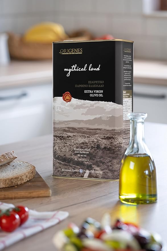 Extra Virgin Olive Oil Tin, Great Taste Cold Pressed, Polyphenol Rich EVOO, KORONEIKI Olive Oil