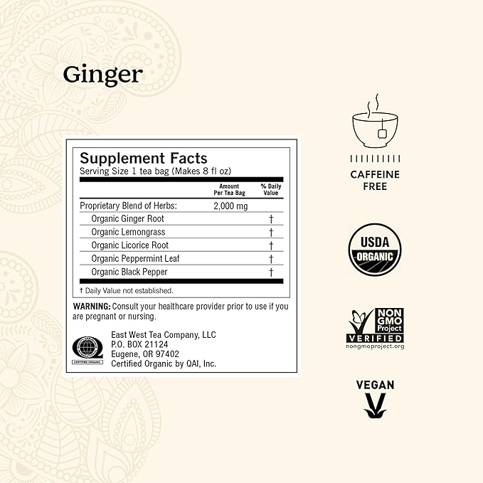 Yogi Tea Ginger Variety Sampler - 16 Bags per Pack (3 Packs) - Caffeine-Free, Organic Nausea Relief