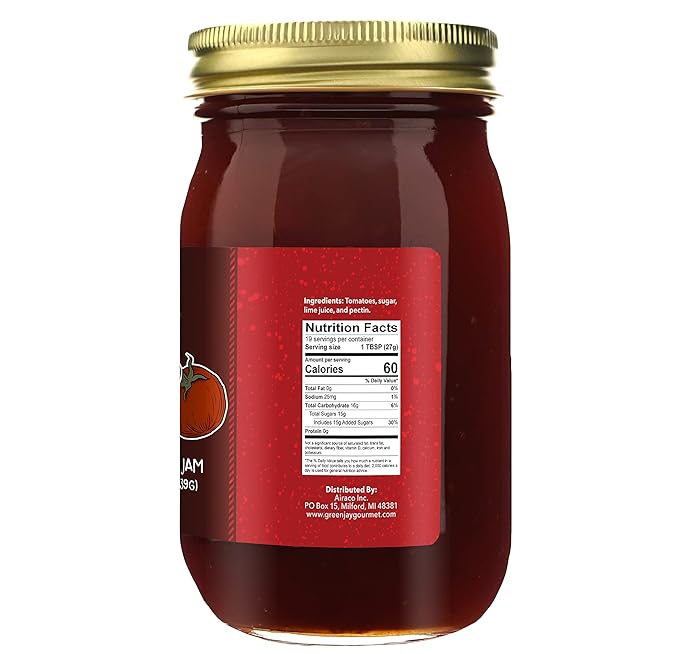 Green Jay Gourmet Tomato Jam - Tomato Ketchup Alternative - Premium Tomato Jelly - Sweet & Savory