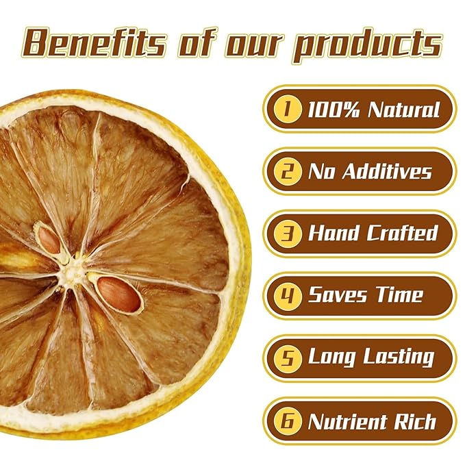 iGAOZM Dehydrated Dried Lemon Slices,7.05oz/200g,No Sugar Added,Natural Dried Lime