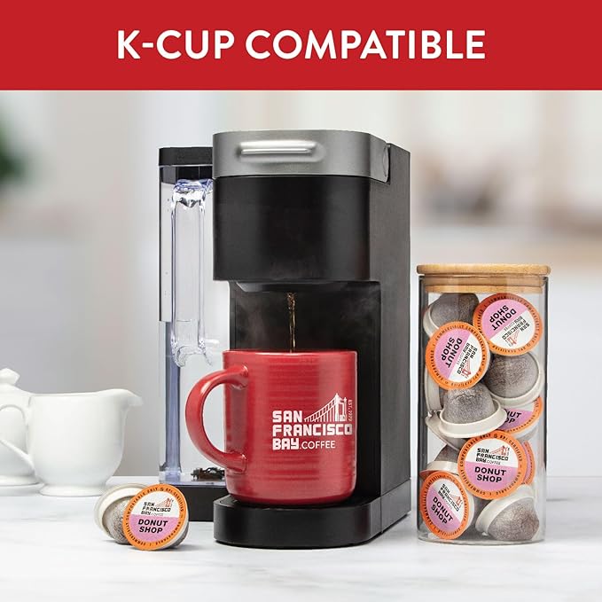 San Francisco Bay Compostable Coffee Pods - Donut Shop (36 Ct) K Cup Compatible including Keurig