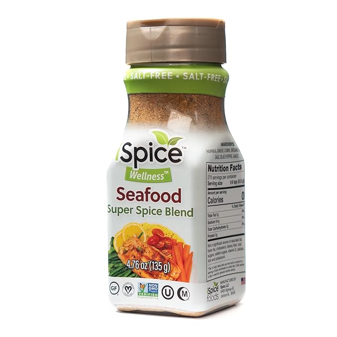 iSpice - Salt-Free | Sugar free | 100% Fat Free Pure Wellness Seafood Super Spice Blend | All