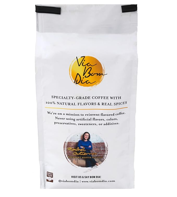 Via Bom Dia 100% Naturally Flavored Ground Coffee, Chocolate Mint, Medium Roast, No Artificial