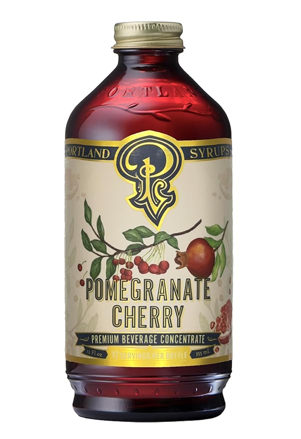 Portland Syrups Pomegranate Cherry Syrup – Craft Delicious Cocktails, Coffees, Mocktails, Sodas