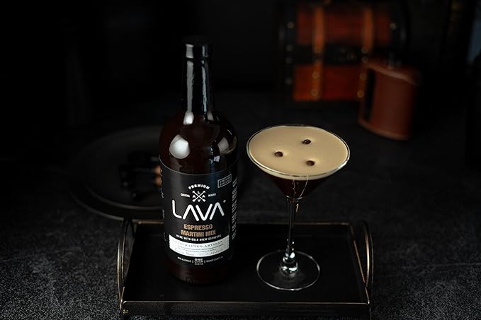 LAVA Premium Espresso Martini Mix, Cold Brew Espresso, 65mg Caffeine Per Serv., No Artificial