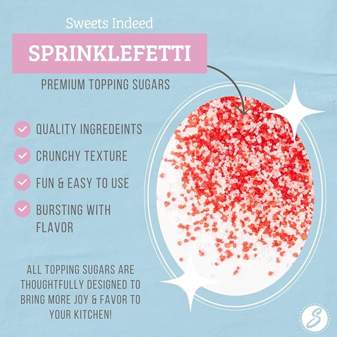 Sweets Indeed Sprinkles, Edible Sprinkle Sugar Mix, Perfect for Cake Decorations, Baking, Ice