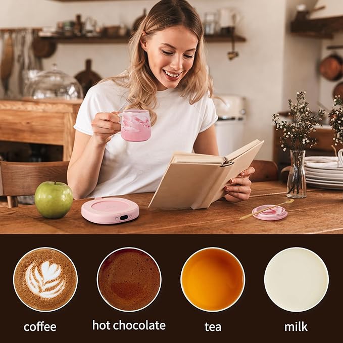 Coffee Mug Warmer & You are Awesome Mug Set, Electric Cup Warmer for Desk Office Home, Beverage