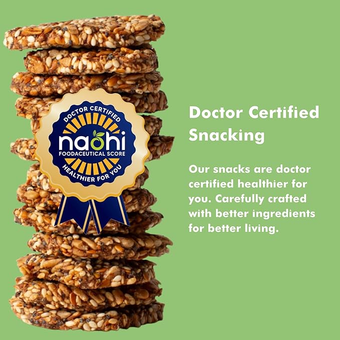 Super Seed Crackers, Gluten Free & Keto Friendly Healthy Snacks, Vegan, Zero Sugar, Paleo &