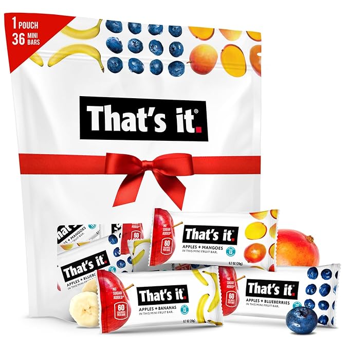 That's it. Mini Fruit Bars Gift Pouch (Variety 36 Count) No Sugar Added, Plant-Based, Vegan &
