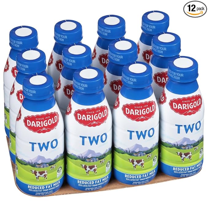 Darigold Milk 2 Percent, Reduced Fat Shelf Stable Milk with 12 Essential Nutrients, 15g Protein
