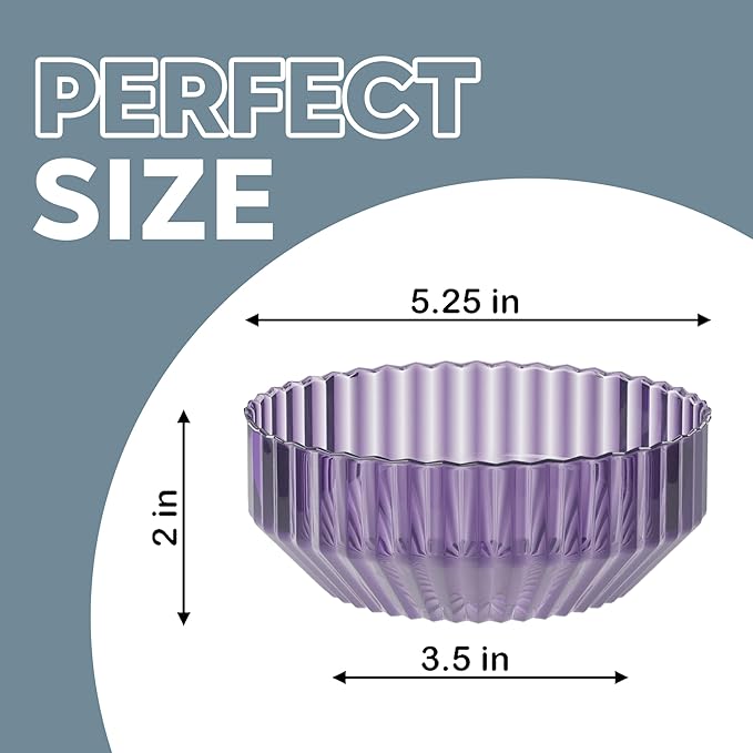 Exquisite Purple Plastic Bowls Disposable - 16 Oz - 20 Count - Disposable Soup Bowls - Great for