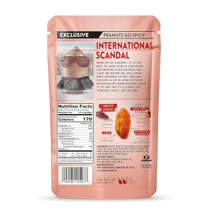 Henrietta Said Wing-Flavored Peanuts - Truly Good Foods Snacking Nuts - Bold Flavors - Savory &