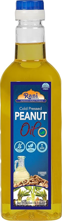 Rani Peanut Oil 16.9 Ounce (500ml) Cold Pressed | 100% Natural | NON-GMO | Kosher | Vegan | Gluten