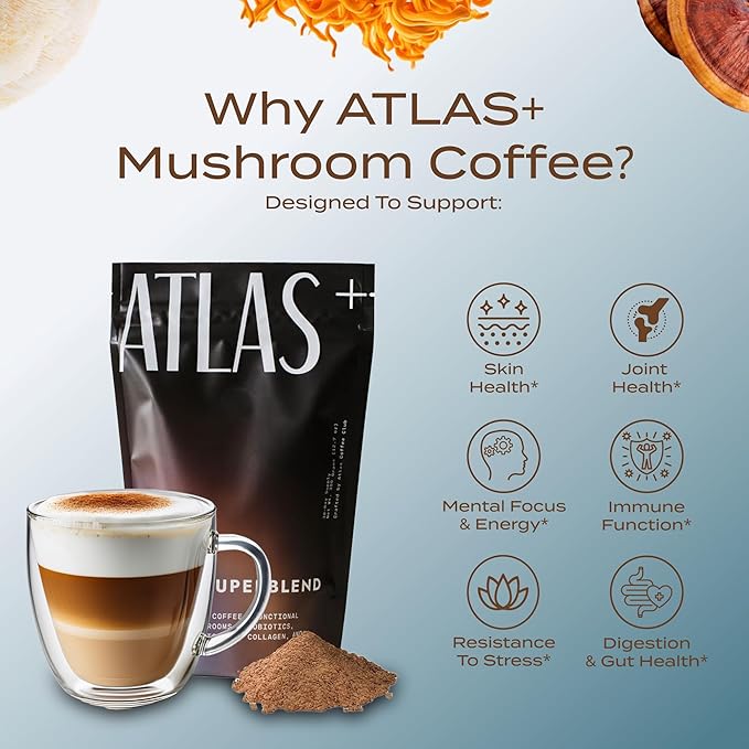Atlas+ Coffee Superblend??Instant Mushroom Coffee with Lion?™s Mane, Reishi, Cordyceps