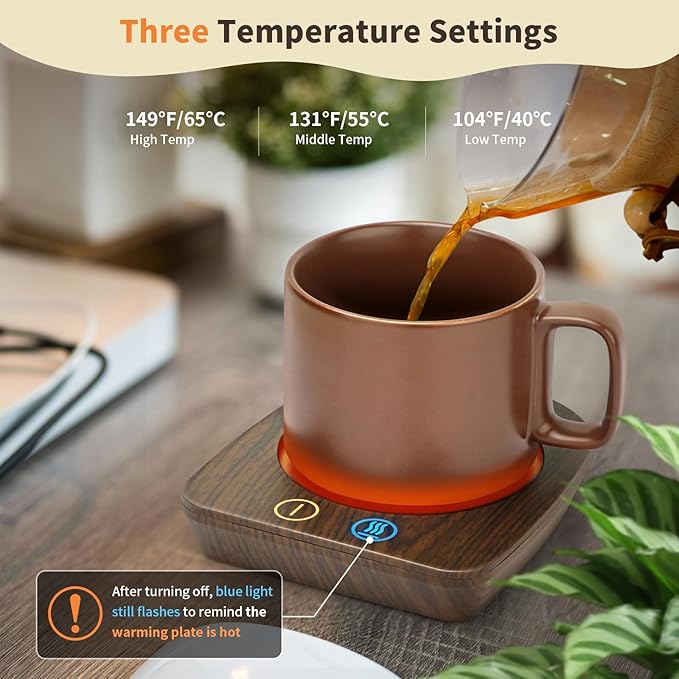VOBAGA Coffee Warmer & Mug Warmer for Home Office Home Desk Use, Electric Cup Beverage Warmer with