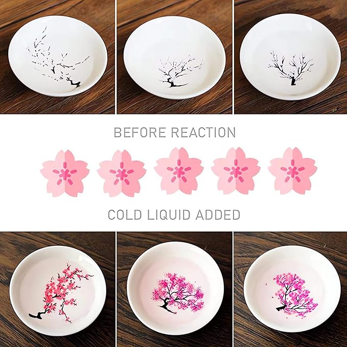 Magic Sakura Cherry Blossom Sake Cup - 2023 New Ceramic Sake Cold/Hot Temperature Color Changing