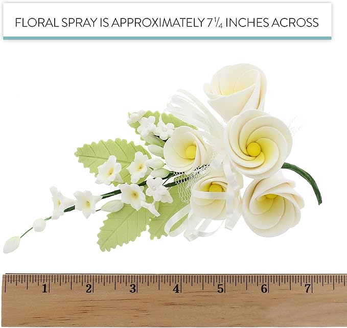 Global Sugar Art Tropical Frangipani Plumeria Sugar Cake Flowers Wedding Cake Topper Large, White