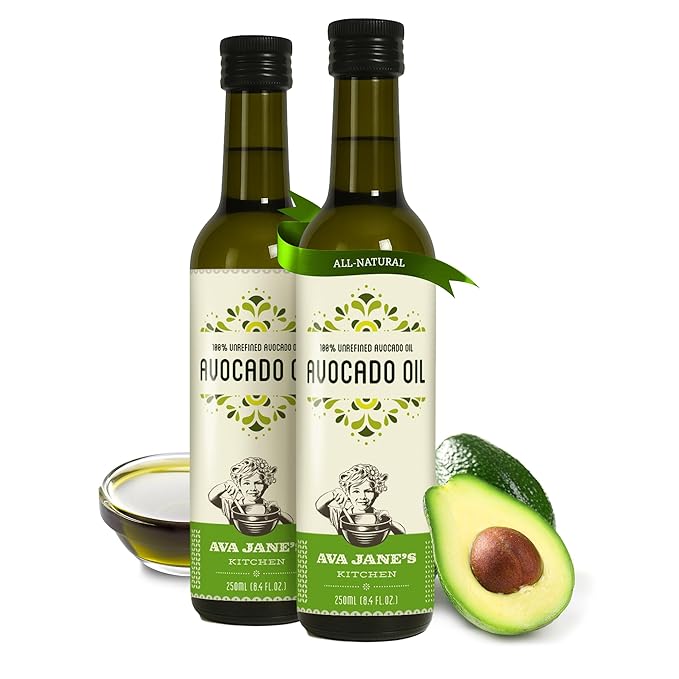 AVA JANE'S KITCHEN - Extra Virgin Avocado Oil - 100% Cold Pressed, Natural, & Unrefined - 480째F